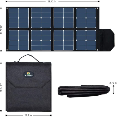 Sungzu 1000w portable battery AC and DC output and Sungzu 100w folding solar panels 