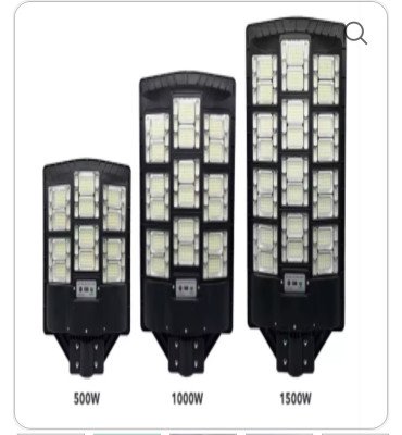 500w 1000w 1500w All In One Waterproof Ip67 ABS Solar Panel Street Light With Remote Control
